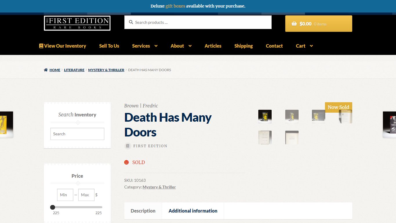 Death Has Many Doors - The First Edition Rare Books